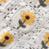 Lenço Crochet para cabeça Girassol